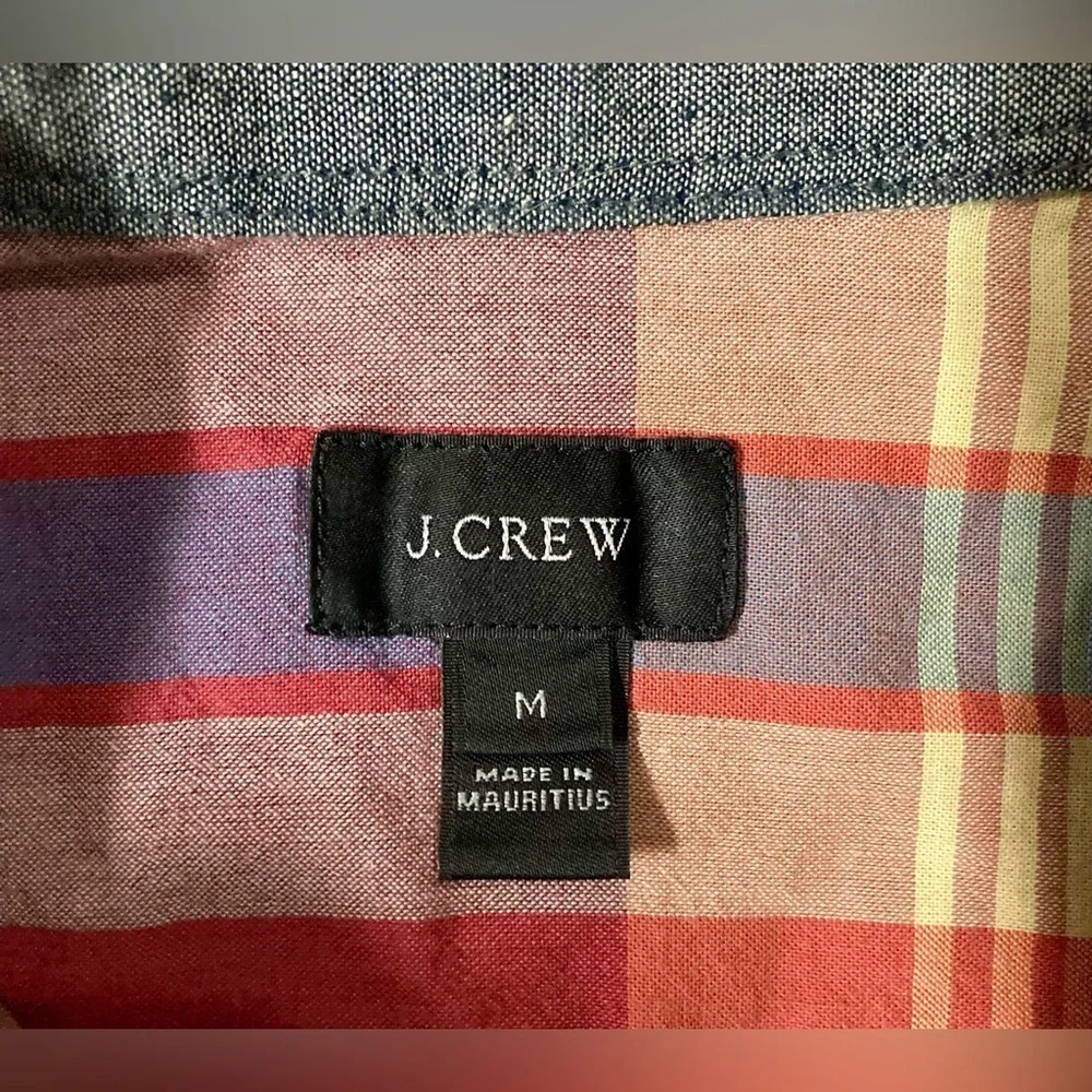 J. Crew Men’s Medium Multicolored Button Down Shirt‎